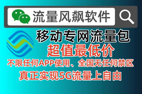 移动专网流量包充值平台，全国最低价不限任何APP使用，全国无任何禁区，无限叠加自由灵活